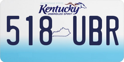 KY license plate 518UBR