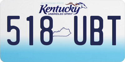 KY license plate 518UBT