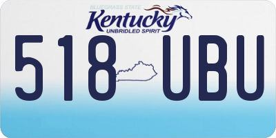 KY license plate 518UBU