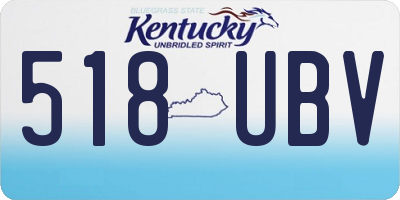 KY license plate 518UBV