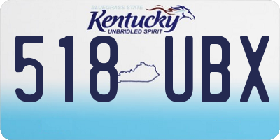 KY license plate 518UBX