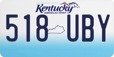 KY license plate 518UBY