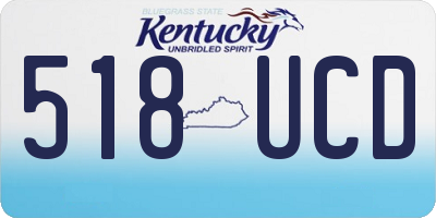 KY license plate 518UCD