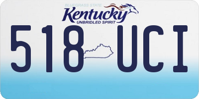 KY license plate 518UCI