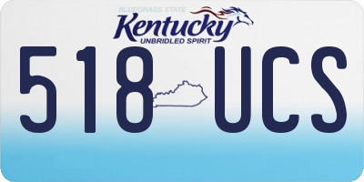 KY license plate 518UCS