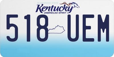 KY license plate 518UEM