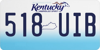 KY license plate 518UIB