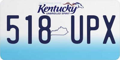 KY license plate 518UPX
