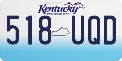 KY license plate 518UQD