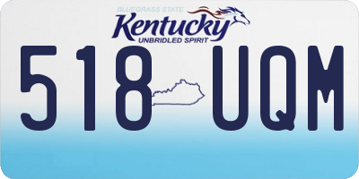 KY license plate 518UQM