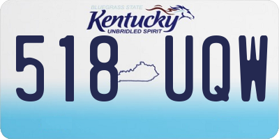 KY license plate 518UQW