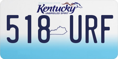 KY license plate 518URF