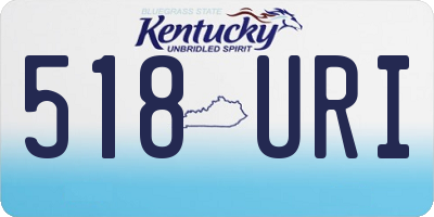 KY license plate 518URI