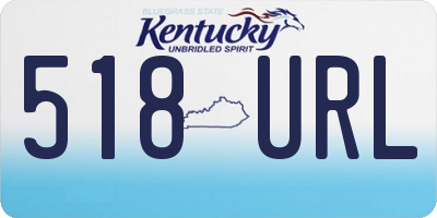 KY license plate 518URL