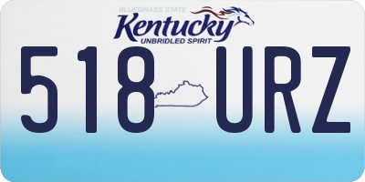 KY license plate 518URZ