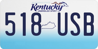 KY license plate 518USB