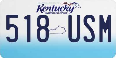 KY license plate 518USM