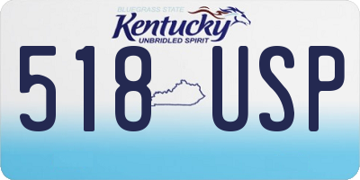 KY license plate 518USP
