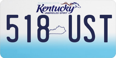 KY license plate 518UST