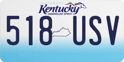 KY license plate 518USV
