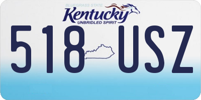 KY license plate 518USZ