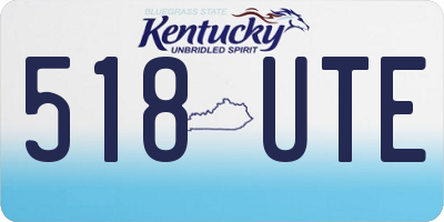 KY license plate 518UTE