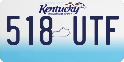 KY license plate 518UTF