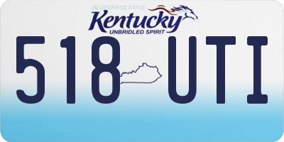 KY license plate 518UTI