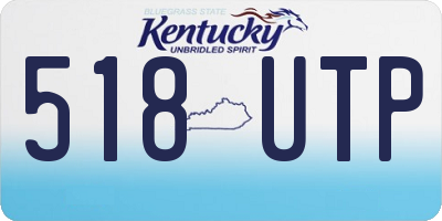 KY license plate 518UTP