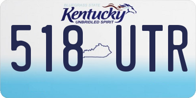 KY license plate 518UTR