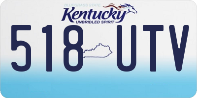 KY license plate 518UTV