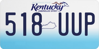 KY license plate 518UUP