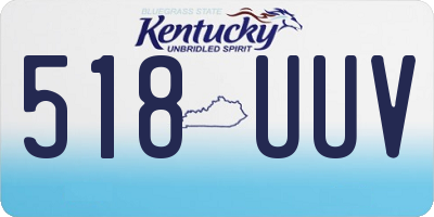 KY license plate 518UUV