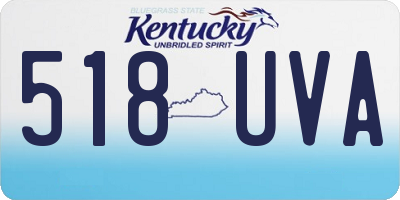 KY license plate 518UVA