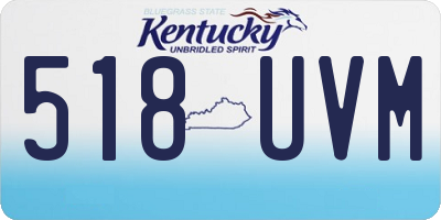 KY license plate 518UVM