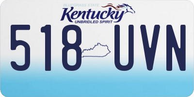 KY license plate 518UVN