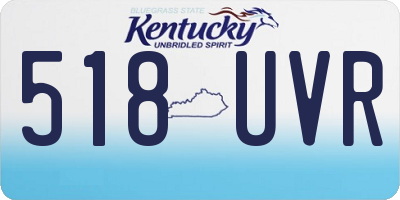 KY license plate 518UVR
