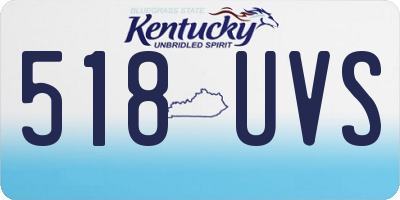 KY license plate 518UVS