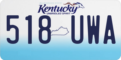 KY license plate 518UWA