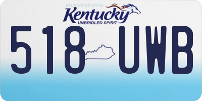 KY license plate 518UWB