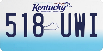 KY license plate 518UWI