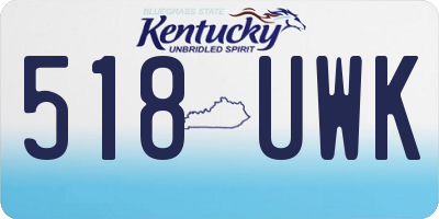 KY license plate 518UWK