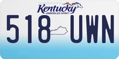 KY license plate 518UWN