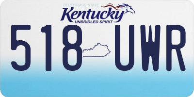 KY license plate 518UWR