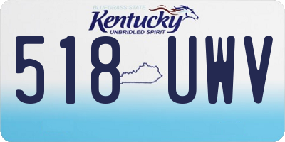 KY license plate 518UWV