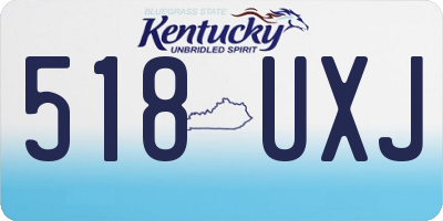 KY license plate 518UXJ