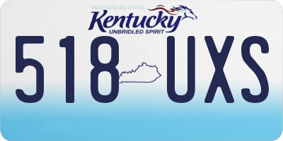 KY license plate 518UXS
