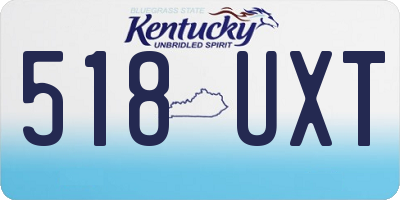 KY license plate 518UXT