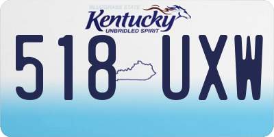 KY license plate 518UXW