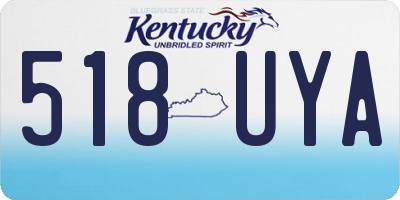 KY license plate 518UYA